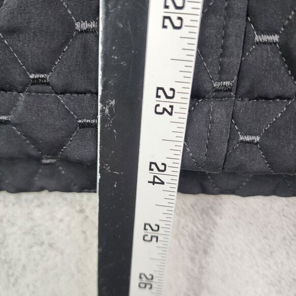 Womens Black Quilted Jacket By Gallery Full Zip Long Sleeve Zip Pockets Size L - Picture 11 of 11